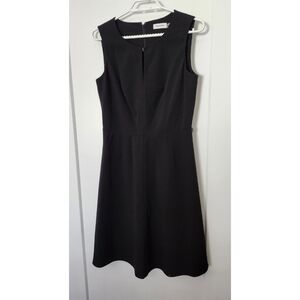 Calvin Klein Black Sleeveless Midi A-Line Dress